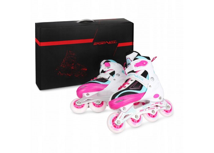 Роликові ковзани SportVida 4 в 1 SV-LG0033 Size 39-42 White/Pink/Blue
