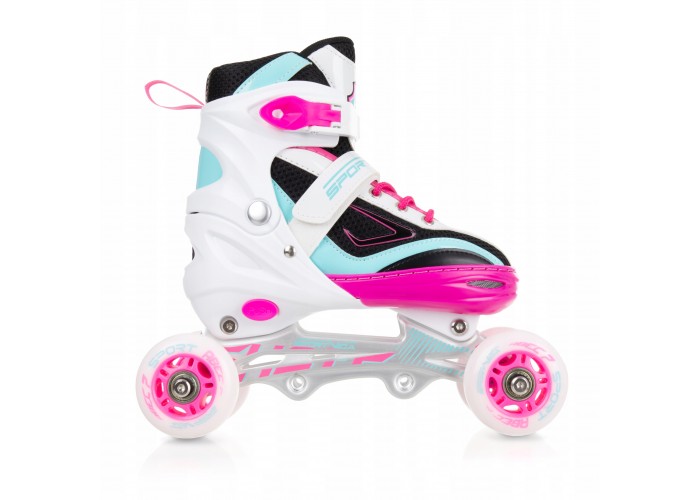 Роликові ковзани SportVida 4 в 1 SV-LG0033 Size 39-42 White/Pink/Blue