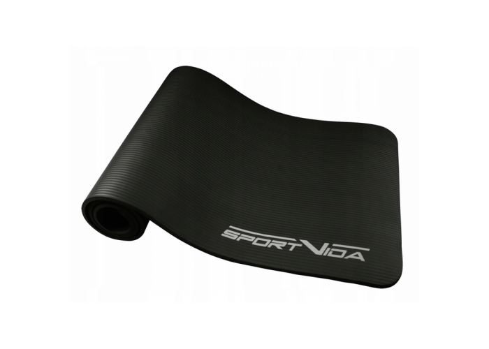 Килимок (мат) спортивний SportVida NBR 180 x 60 x 1 см для йоги та фітнесу SV-HK0166 Black