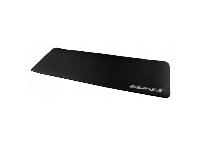 Килимок (мат) спортивний SportVida NBR 180 x 60 x 1 см для йоги та фітнесу SV-HK0166 Black