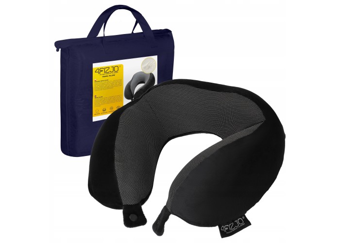 Подушка дорожня 4FIZJO 30 x 27 x 12 см 4FJ0576 Black