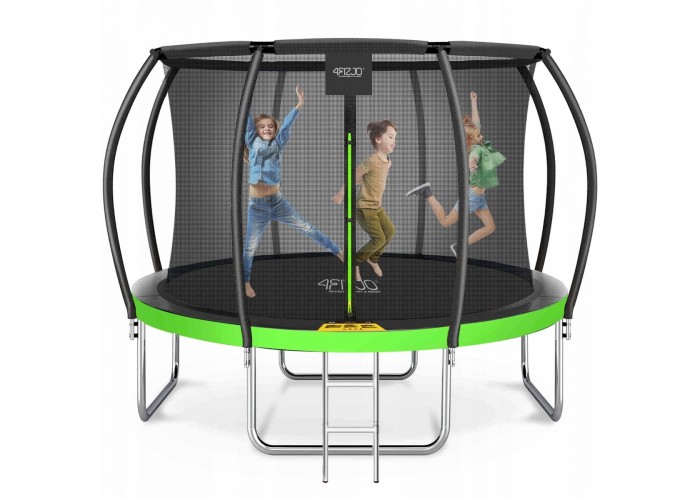 Батут із внутрішньою сіткою 4FIZJO Premium 12FT 374 см 4FJ0605 Black/Green