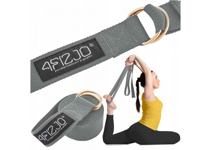 Ремінь для йоги 4FIZJO 300 см 4FJ0525 Grey
