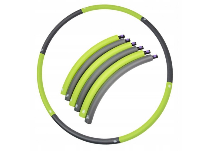 Обруч масажний Hula Hoop SportVida 90 см SV-HK0214 Grey/Green