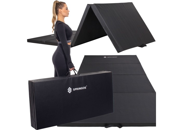 Мат гімнастичний складний Springos 240 x 120 x 5 cм FA0065 Black