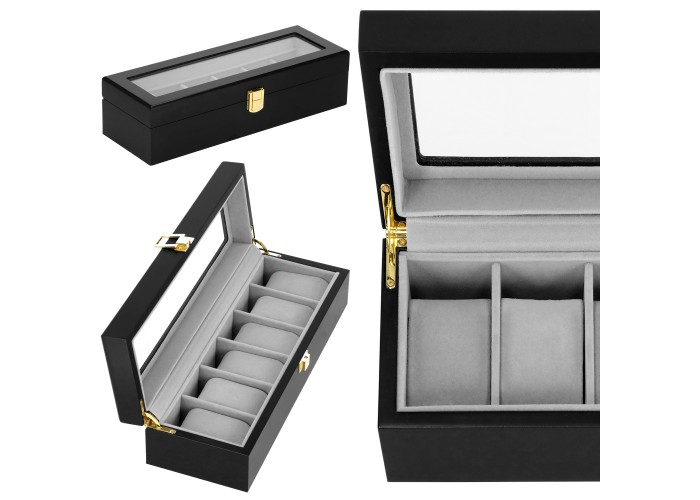 Скринька (органайзер) для зберігання годинників Springos 31.5 x 11 x 8 см HA1065
