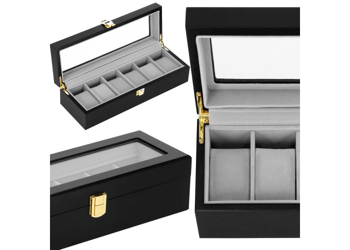 Скринька (органайзер) для зберігання годинників Springos 31.5 x 11 x 8 см HA1065
