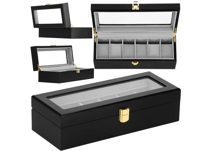 Скринька (органайзер) для зберігання годинників Springos 31.5 x 11 x 8 см HA1065
