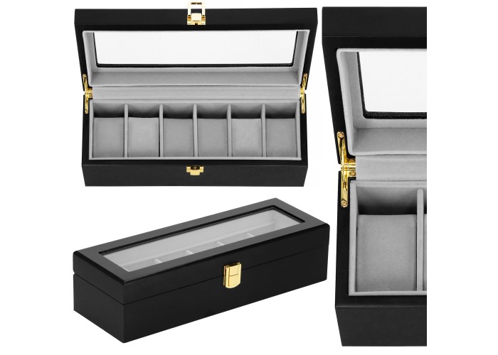 Скринька (органайзер) для зберігання годинників Springos 31.5 x 11 x 8 см HA1065