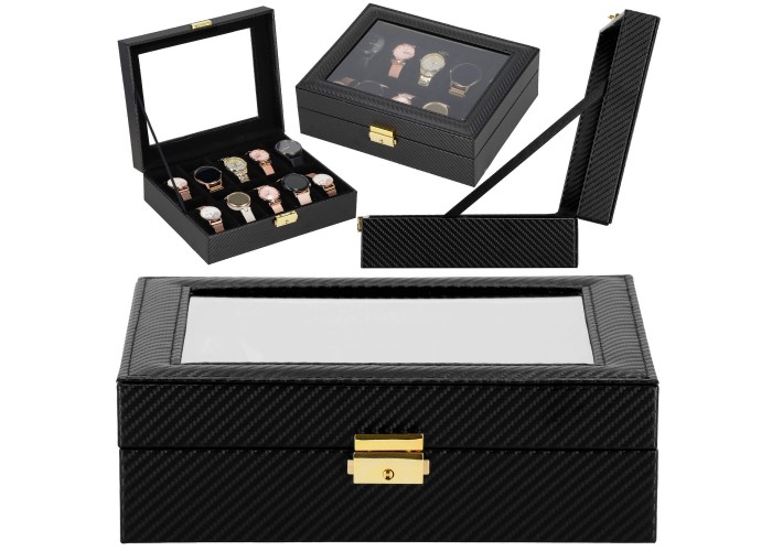 Скринька (органайзер) для зберігання годинників Springos 25 x 20 x 8 см HA1057