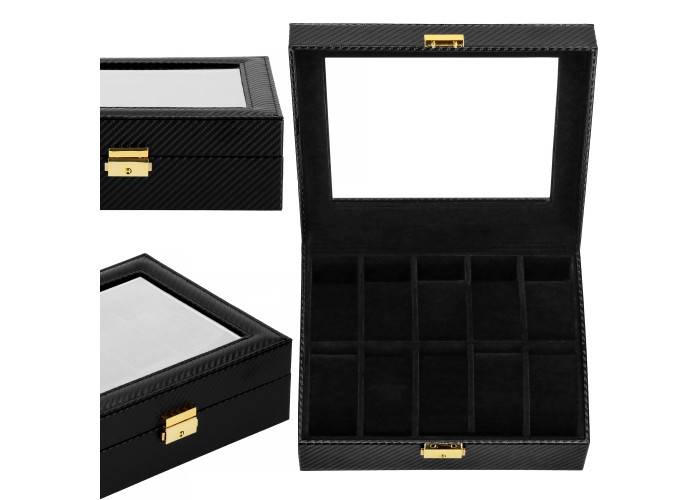 Скринька (органайзер) для зберігання годинників Springos 25 x 20 x 8 см HA1057