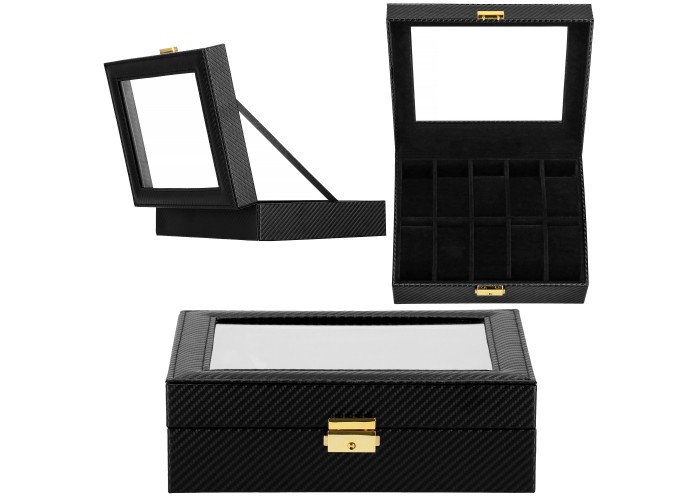 Скринька (органайзер) для зберігання годинників Springos 25 x 20 x 8 см HA1057