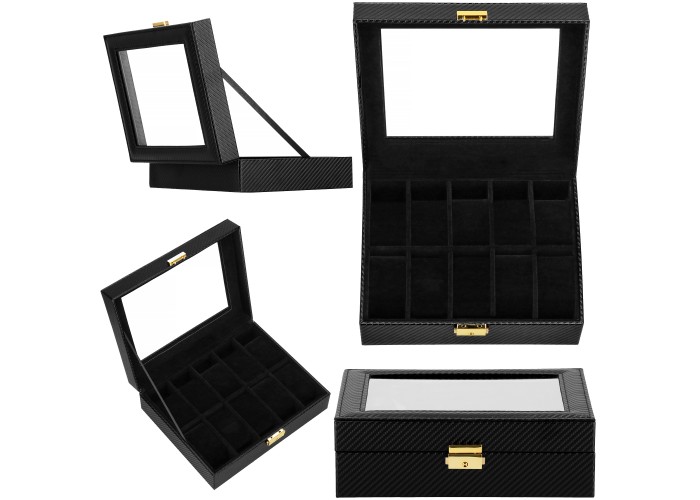 Скринька (органайзер) для зберігання годинників Springos 25 x 20 x 8 см HA1057