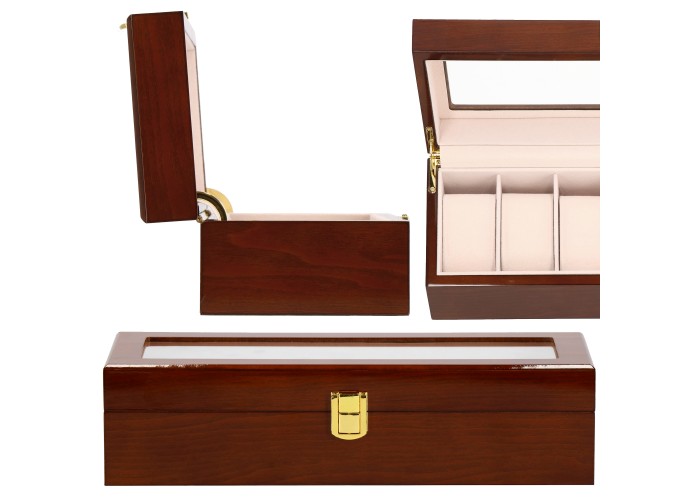 Скринька (органайзер) для зберігання годинників Springos 31.5 x 11 x 8 см HA1068