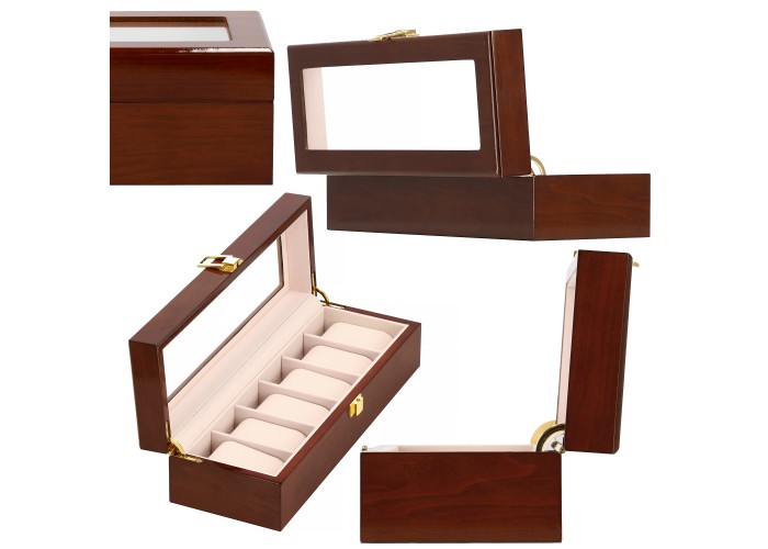 Скринька (органайзер) для зберігання годинників Springos 31.5 x 11 x 8 см HA1068