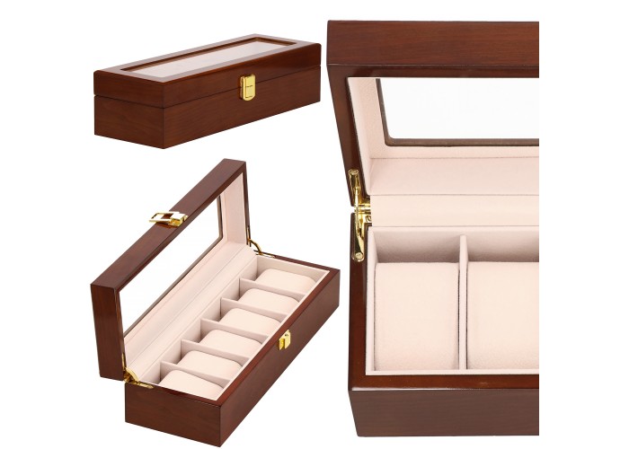 Скринька (органайзер) для зберігання годинників Springos 31.5 x 11 x 8 см HA1068