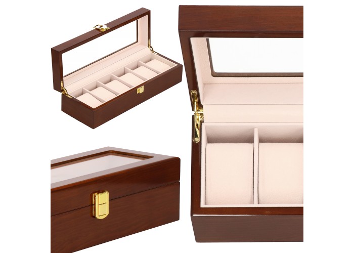 Скринька (органайзер) для зберігання годинників Springos 31.5 x 11 x 8 см HA1068