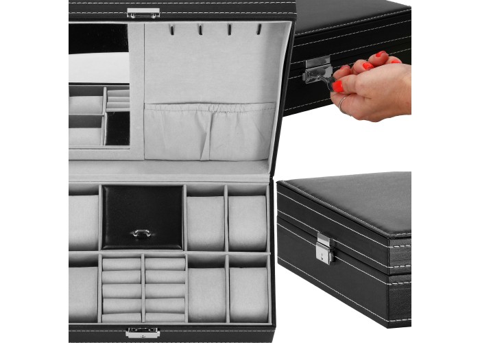 Скринька (органайзер) для зберігання годинників Springos 30 x 20 x 8 см HA1062