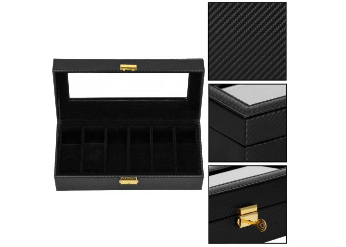 Скринька (органайзер) для зберігання годинників Springos 30 x 11 x 8 см HA1054