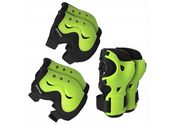 Комплект захисний SportVida 3 в 1 SV-KY0001-L Size L Black/Green