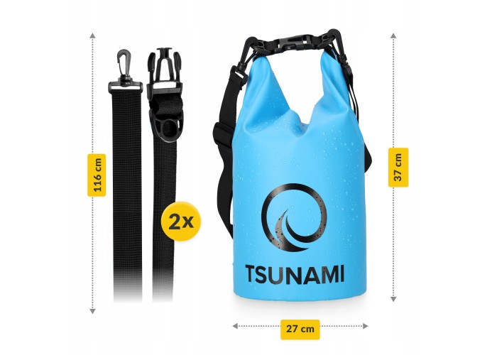 Гермомішок TSUNAMI Dry Pack 5 л водозахисний TS010