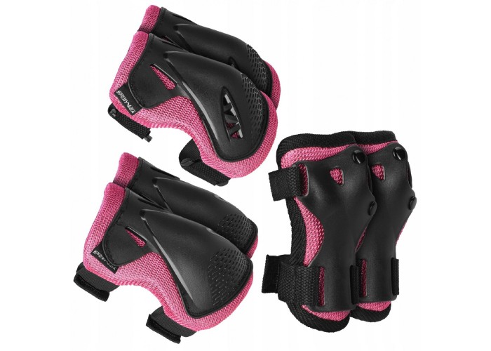 Комплект захисний SportVida 3 в 1 SV-KY0006-M Size M Black/Pink