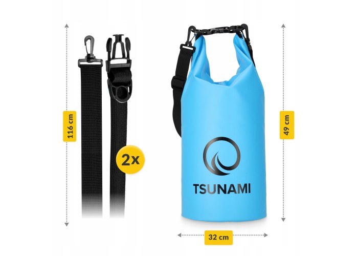 Гермомішок TSUNAMI Dry Pack 10 л водозахисний TS012