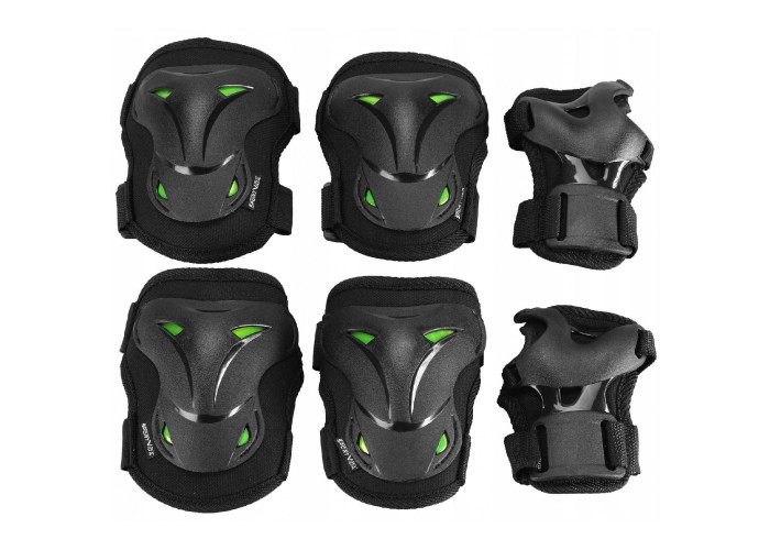Комплект захисний SportVida 3 в 1 SV-KY0004-S Size S Black/Green