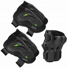 Комплект захисний SportVida 3 в 1 SV-KY0004-M Size M Black/Green