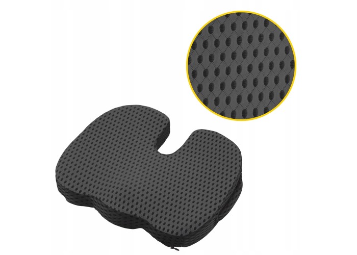 Ортопедична подушка 4FIZJO для сидіння 35 x 45 x 7 см 4FJ0613 Black