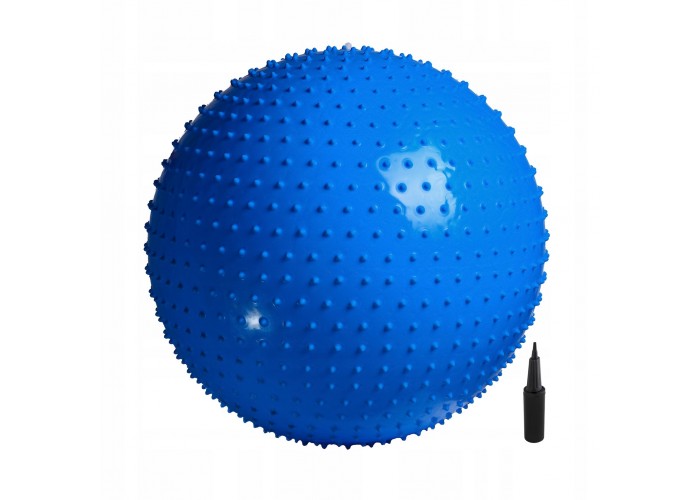 М'яч для фітнесу (фітбол) 4FIZJO 65 см масажний Anti-Burst 4FJ0616 Blue