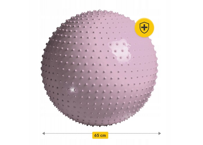 М'яч для фітнесу (фітбол) 4FIZJO 65 см масажний Anti-Burst 4FJ0617 Pink