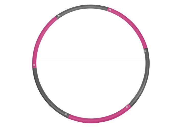 Обруч масажний Hula Hoop SportVida 90 см SV-HK0215 Grey/Pink
