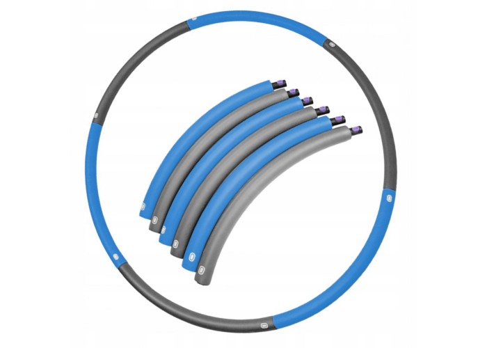 Обруч масажний Hula Hoop SportVida 90 см SV-HK0216 Grey/Blue