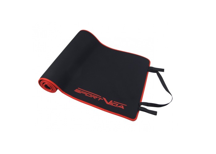 Коврик (мат) для йоги та фітнесу SportVida Neopren 6 мм SV-HK0037 Black