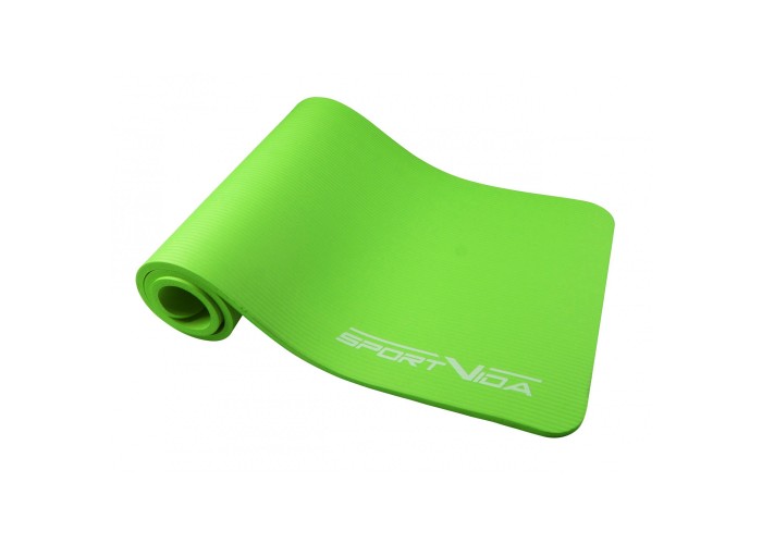 Килимок (мат) спортивний SportVida NBR 180 x 60 x 1 см для йоги та фітнесу SV-HK0248 Green