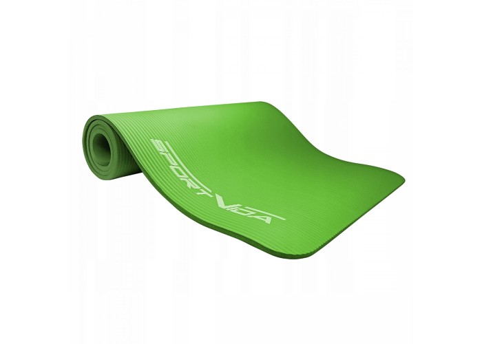 Килимок (мат) спортивний SportVida NBR 180 x 60 x 1 см для йоги та фітнесу SV-HK0248 Green