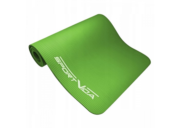 Килимок (мат) спортивний SportVida NBR 180 x 60 x 1 см для йоги та фітнесу SV-HK0248 Green