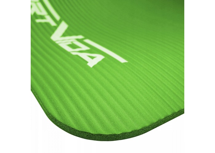 Килимок (мат) спортивний SportVida NBR 180 x 60 x 1 см для йоги та фітнесу SV-HK0248 Green