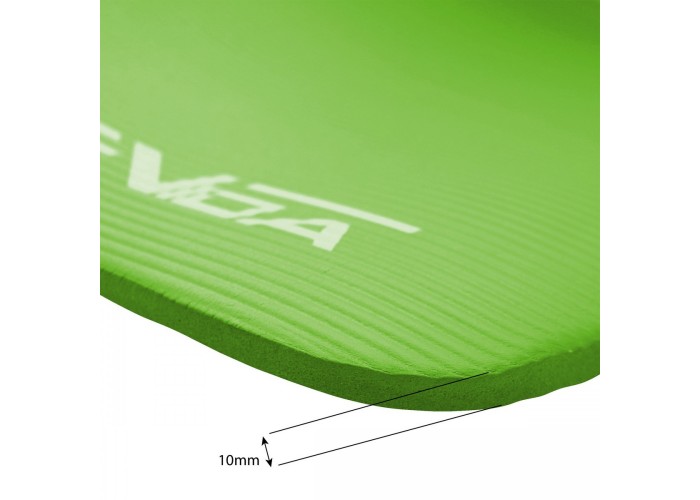 Килимок (мат) спортивний SportVida NBR 180 x 60 x 1 см для йоги та фітнесу SV-HK0248 Green