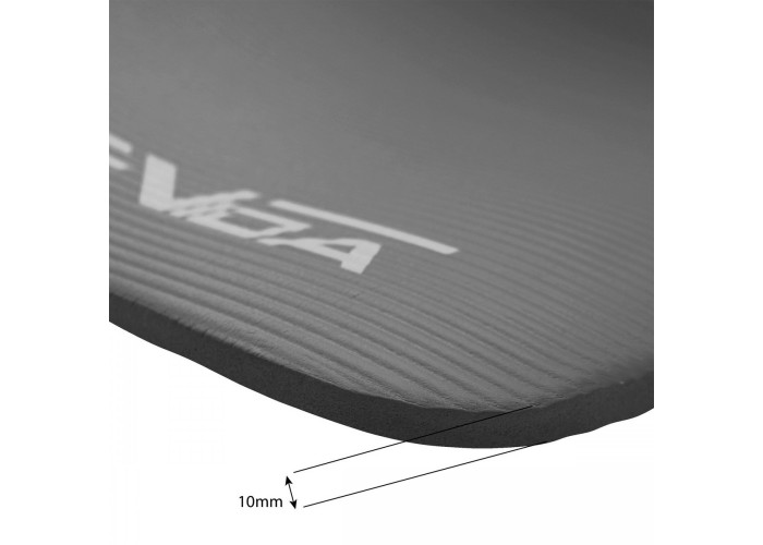 Килимок (мат) спортивний SportVida NBR 180 x 60 x 1 см для йоги та фітнесу SV-HK0247 Grey