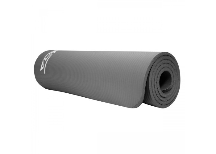 Килимок (мат) спортивний SportVida NBR 180 x 60 x 1 см для йоги та фітнесу SV-HK0247 Grey
