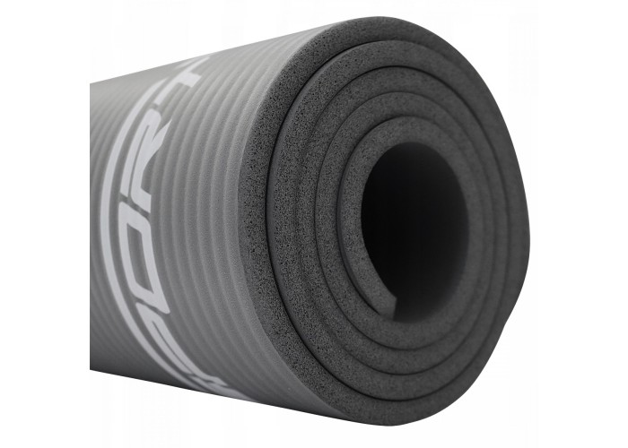 Килимок (мат) спортивний SportVida NBR 180 x 60 x 1 см для йоги та фітнесу SV-HK0247 Grey
