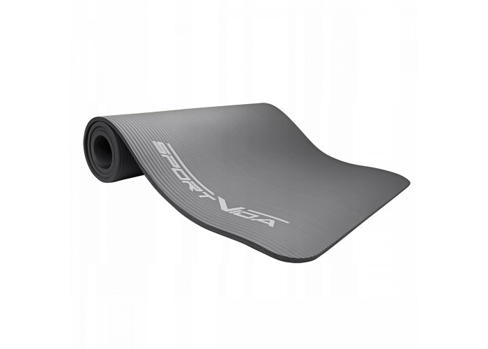 Килимок (мат) спортивний SportVida NBR 180 x 60 x 1 см для йоги та фітнесу SV-HK0247 Grey