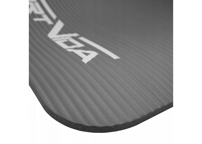 Килимок (мат) спортивний SportVida NBR 180 x 60 x 1 см для йоги та фітнесу SV-HK0247 Grey