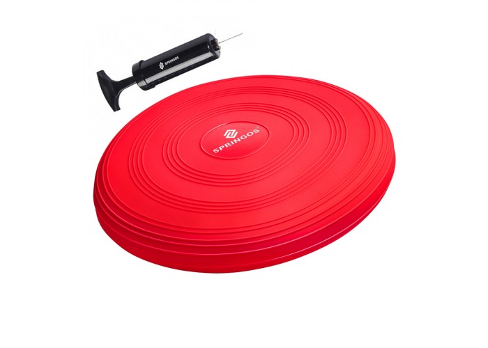 Балансувальна подушка (сенсомоторна) масажна Springos PRO FA0085 Red