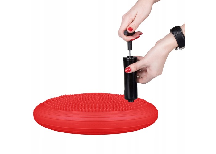 Балансувальна подушка (сенсомоторна) масажна Springos PRO FA0085 Red