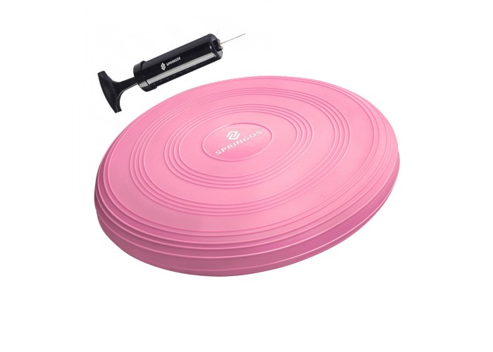 Балансувальна подушка (сенсомоторна) масажна Springos PRO FA0089 Pink