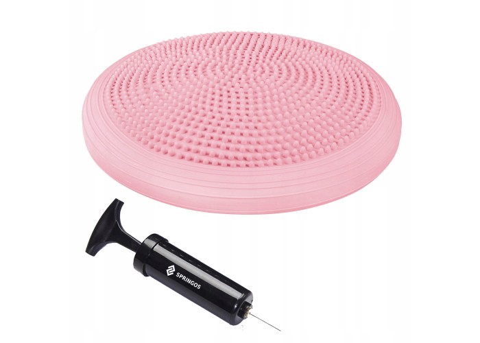 Балансувальна подушка (сенсомоторна) масажна Springos PRO FA0089 Pink