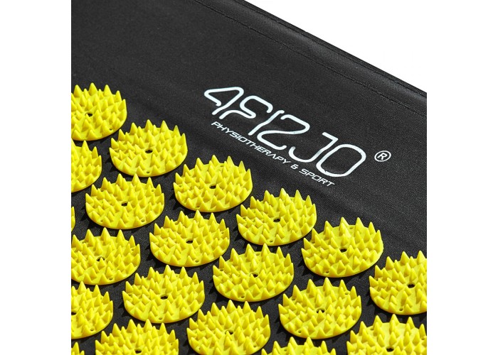 Килимок акупунктурний з валиком 4FIZJO Classic Mat XL Аплікатор Кузнєцова 4FJ0087 Black/Yellow